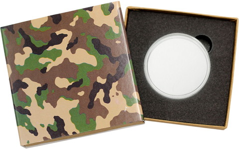 SilverTowne Natural Kraft Paper Gift Box with Camo Box Sleeve & Capsule [Add $5.00]